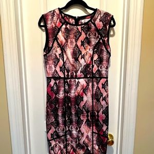 Jennifer Lopez Snakeskin Sheath Dress.